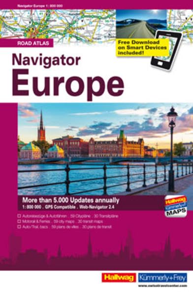 Navigator Europe: Strassenatlas, 1:800 000, incl. Free Download (Hallwag Atlanten) Leisure, Home & Garden