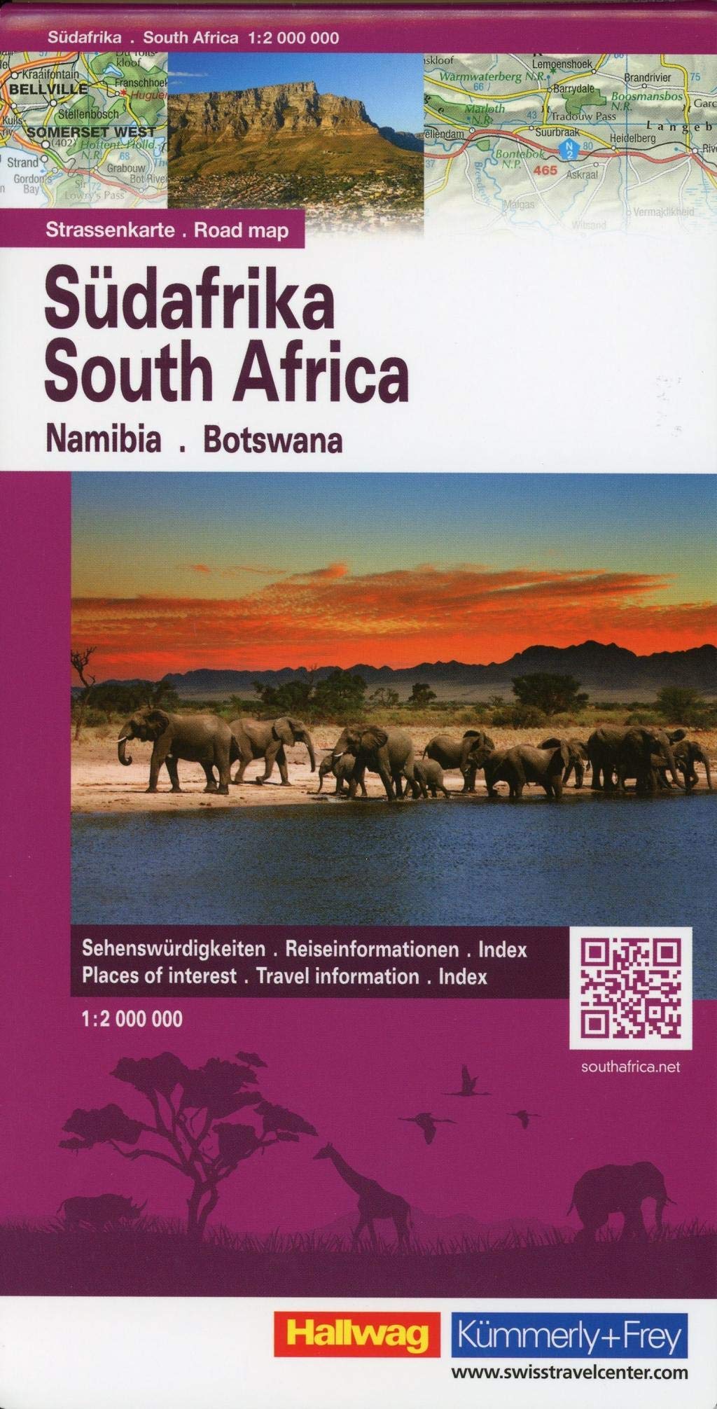 Südafrika, Namibia, Botswana Strassenkarte 1:2 Mio.: Reiseinformationen, Sehenswürdigkeiten, Index (Hallwag Strassenkarten) Leisure, Home & Garden