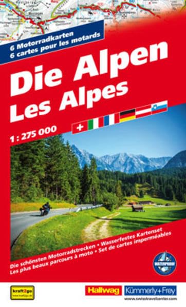 Die Alpen - 6 Motorradkarten Leisure, Home & Garden