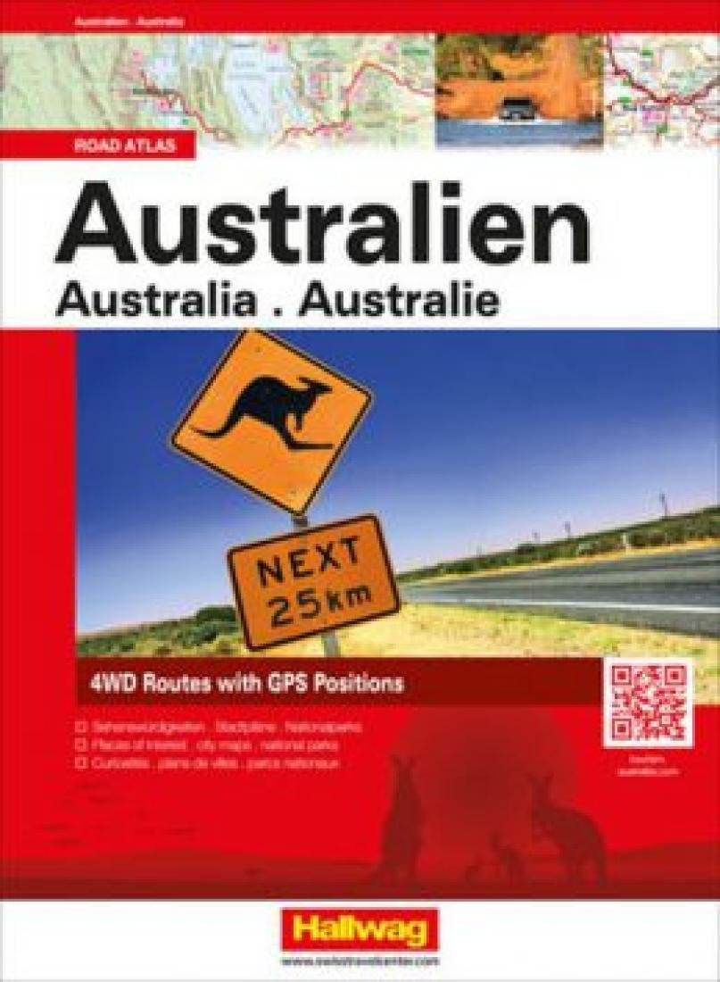 Australien Road Atlas: 4WD Routes with GPS Positions, Sehenswürdigkeiten, Stadtpläne, Nationalparks: 4WD Routes with GPS Positions, ... Mit QR-codes (Hallwag Atlanten) Leisure, Home & Garden