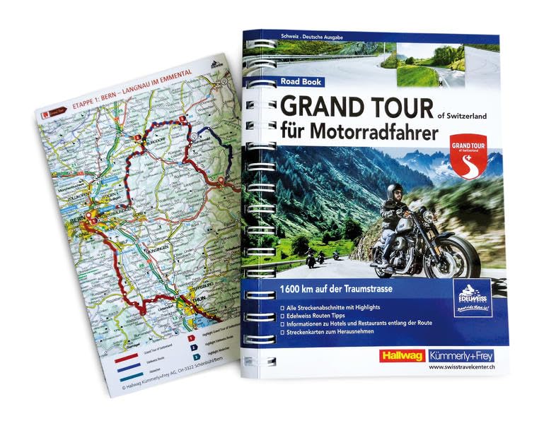Grand Tour of Switzerland Roadbook für Motorradfahrer: 1600 km auf der Traumstrasse (Hallwag Führer) Leisure, Home & Garden
