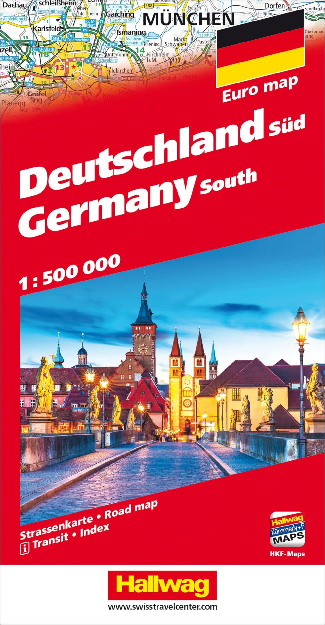 Hallwag Strassenkarte Deutschland Süd 1:500.000: Inkl. Transitpläne, Ortsverzeichnis und Reiseinformationen Leisure, Home & Garden