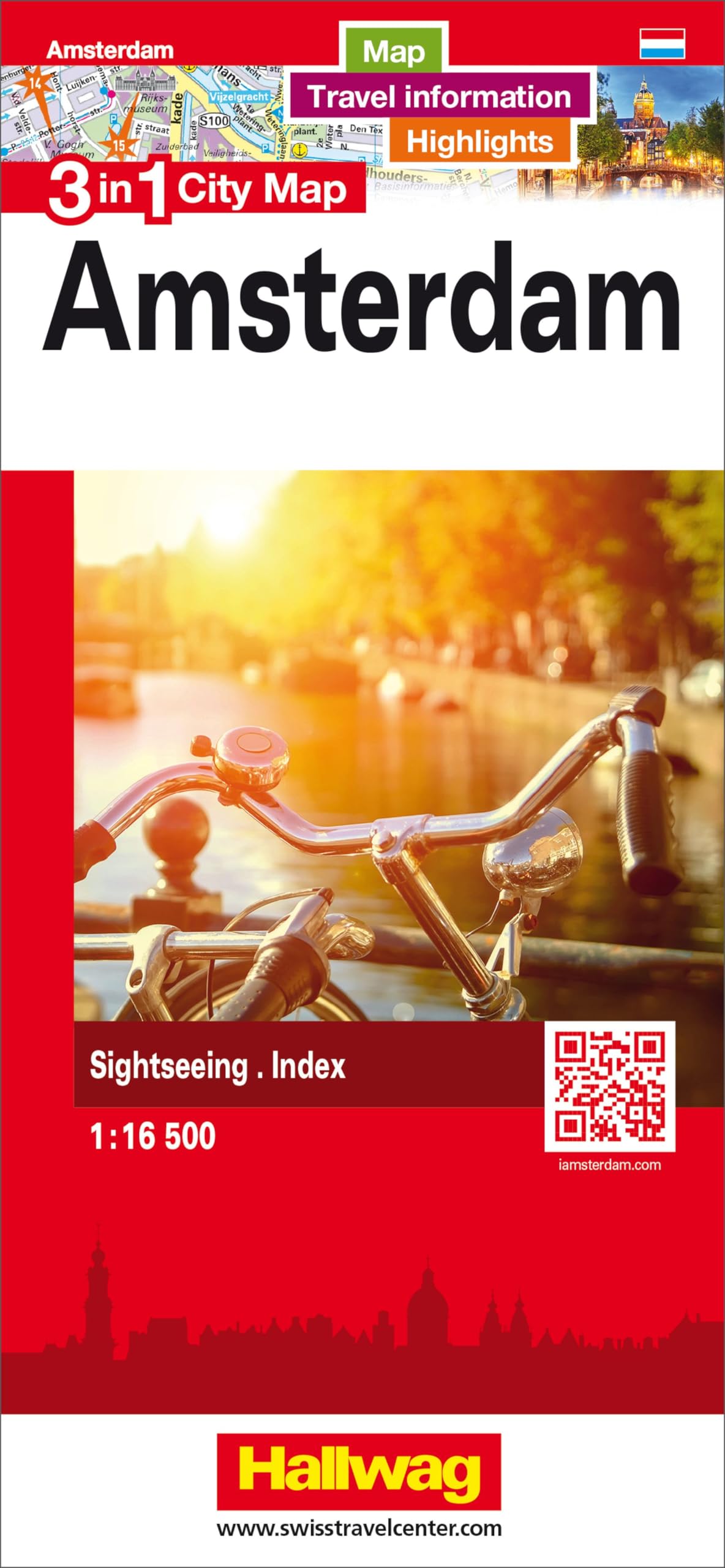 Hallwag Stadtplan Amsterdam: 3 in 1: Stadtplan, Reiseinformationen und Highlights! Leisure, Home & Garden