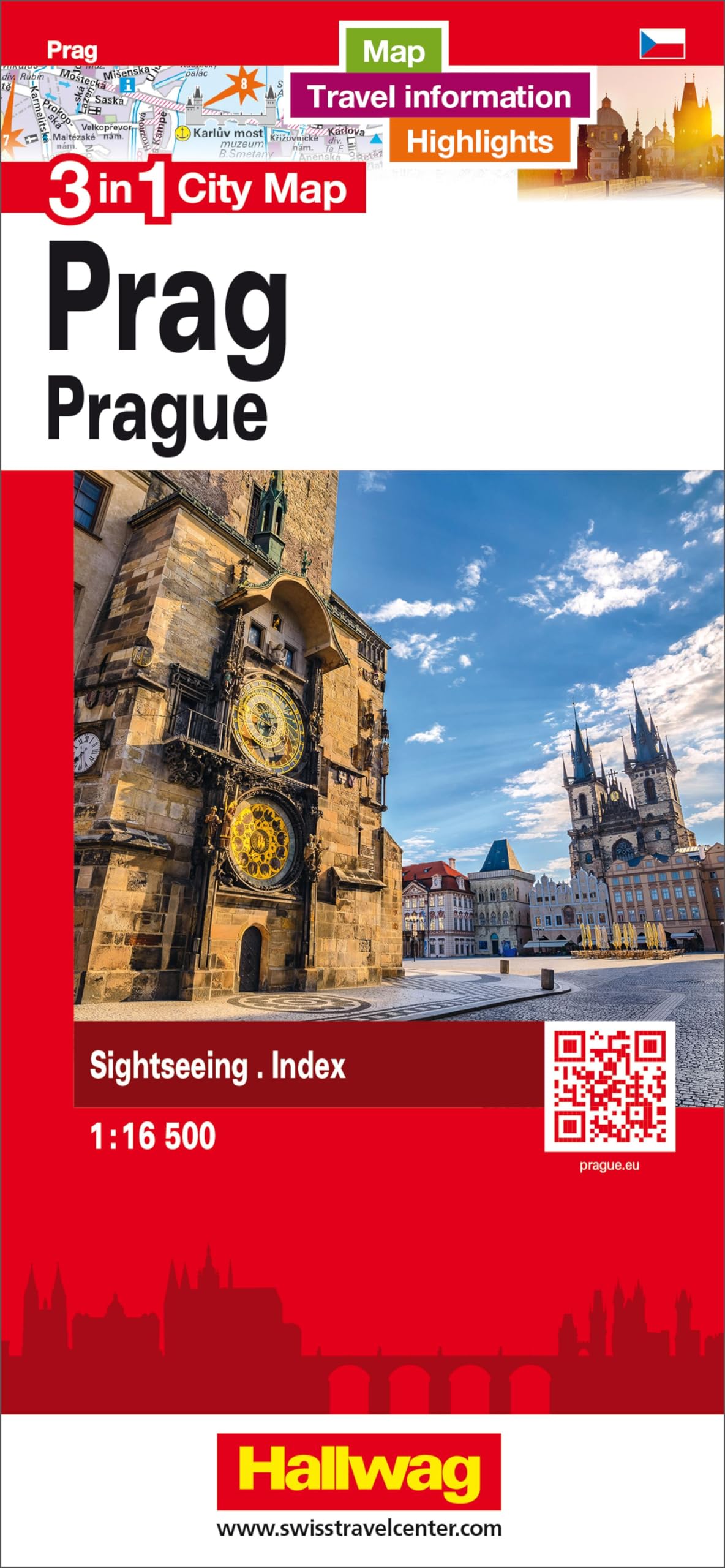 Hallwag Stadtplan Prag: 3 in 1: Stadtplan, Reiseinformationen und Highlights! Leisure, Home & Garden
