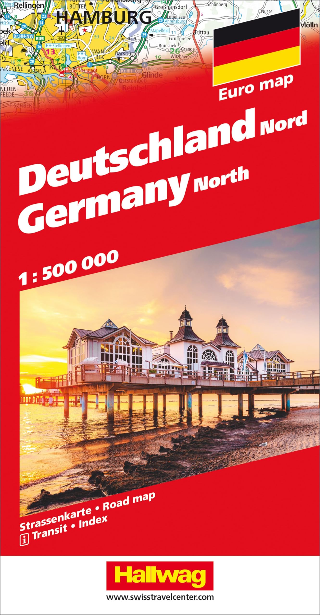 Hallwag Strassenkarte Deutschland Nord 1:500.000: Inkl. Transitpläne, Ortsverzeichnis und Reiseinformationen Leisure, Home & Garden