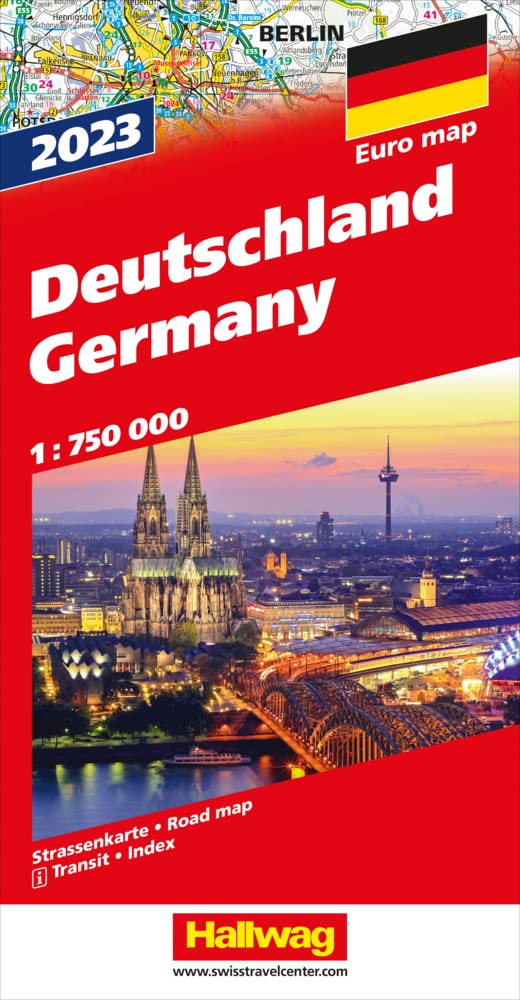 Deutschland 2023 Strassenkarte 1:750 000 (Hallwag Strassenkarten) Leisure, Home & Garden