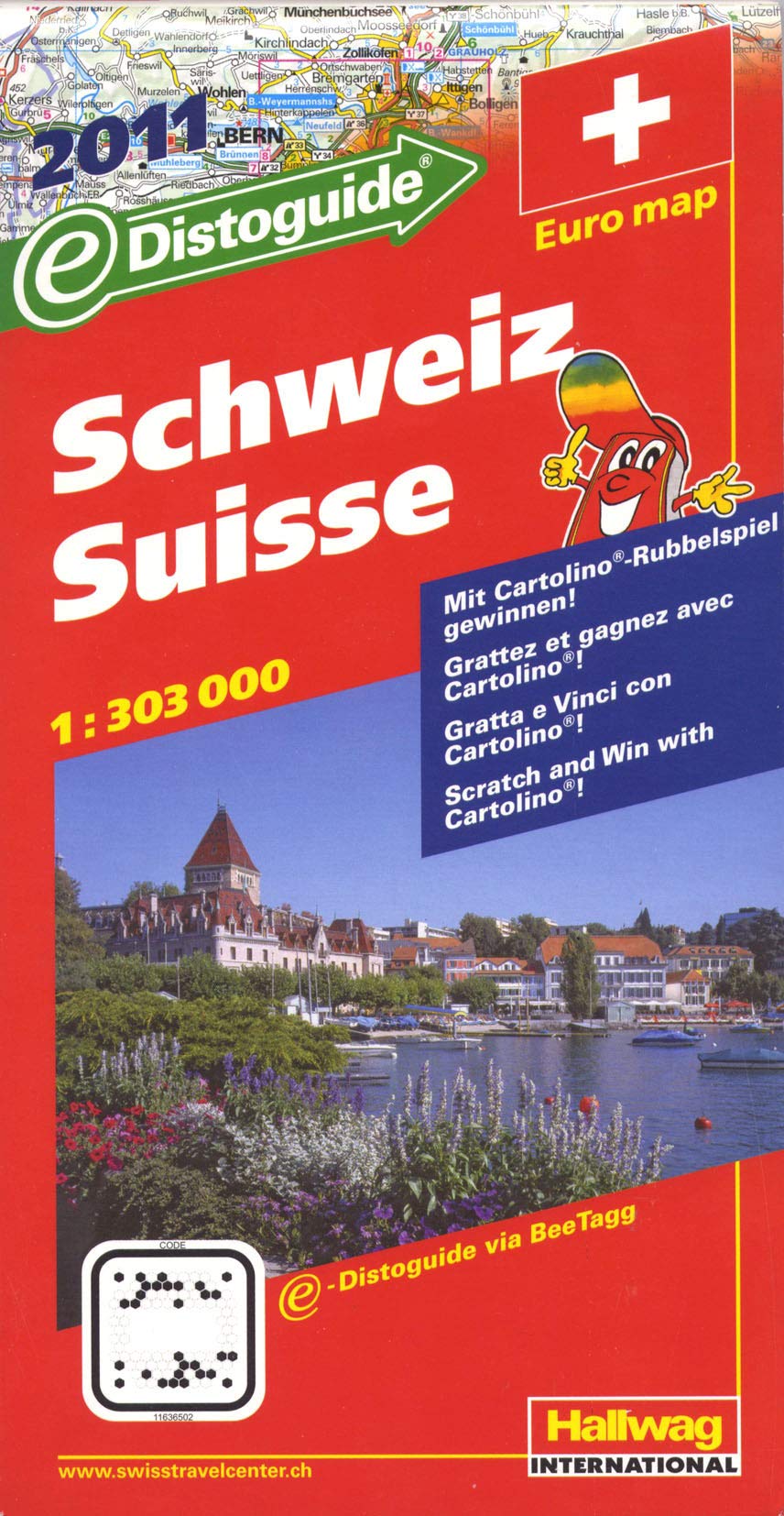 Schweiz 1:303 000, Ausgabe 2011: Strassenkarte (Switzerland DG Beetagg: HAL.100) Leisure, Home & Garden