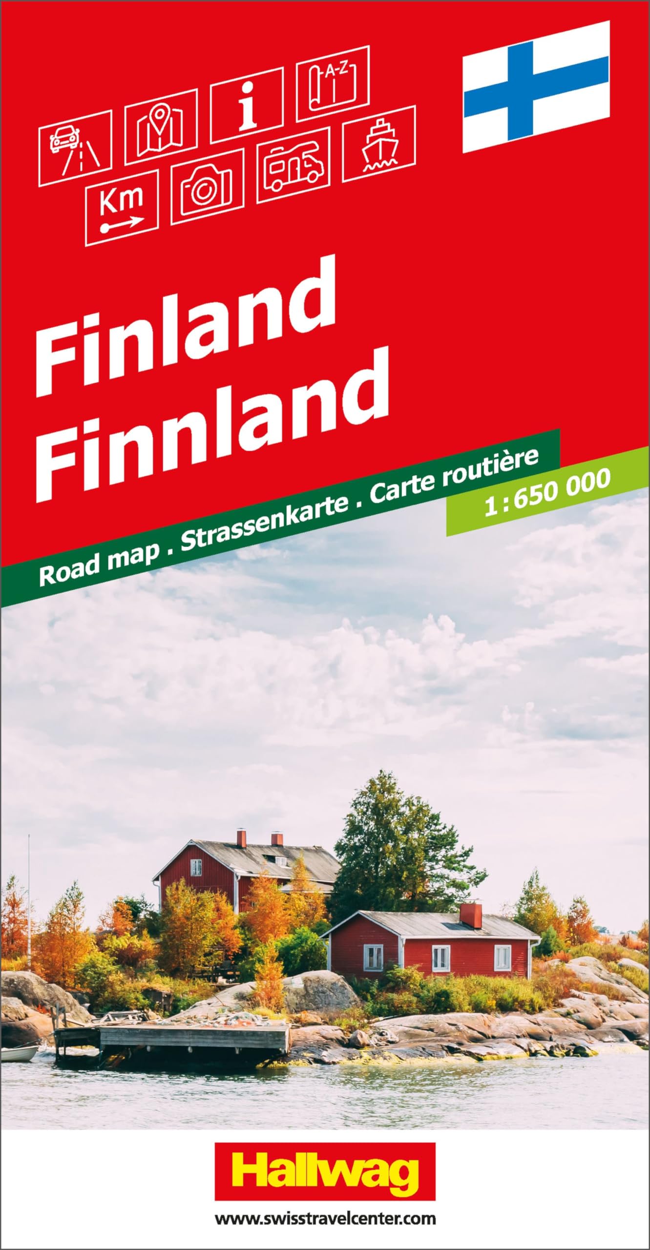Hallwag Strassenkarte Finnland 1:650.000 Leisure, Home & Garden