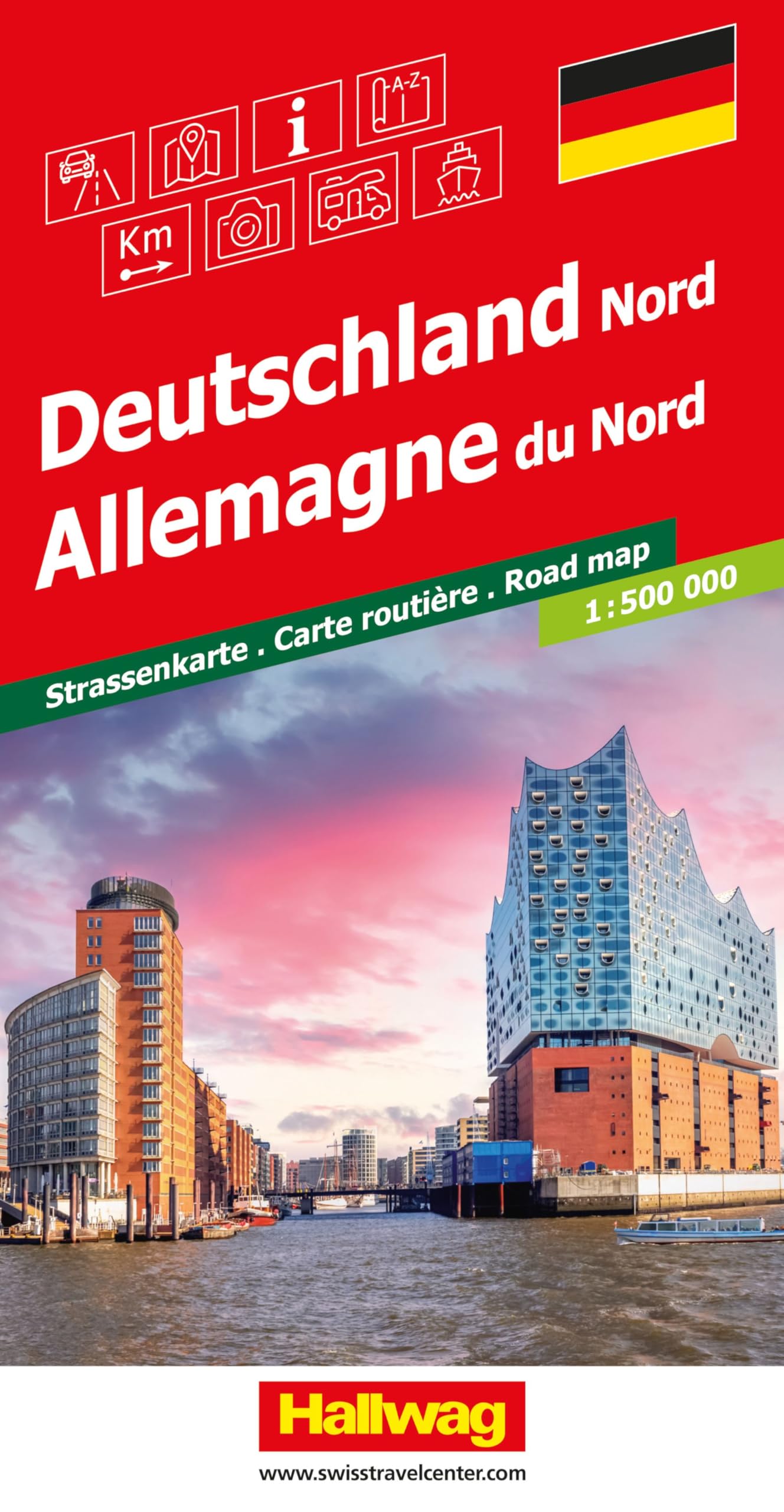Hallwag Strassenkarte Deutschland Nord 1:500.000 Leisure, Home & Garden