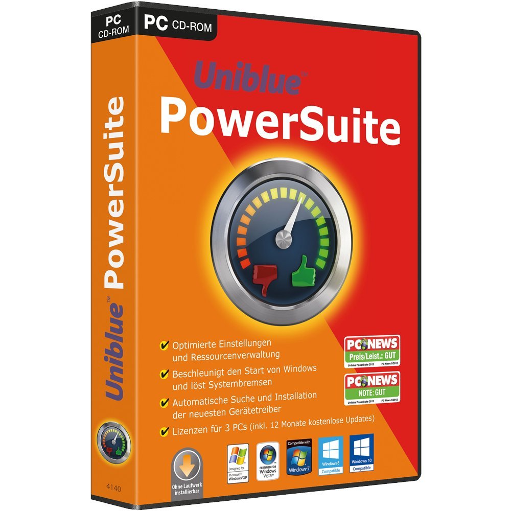 Uniblue Power Suite 2017. Für Windows XP, Windows Vista, Windows 7, Windows 8/8.1, Windows 10 Books