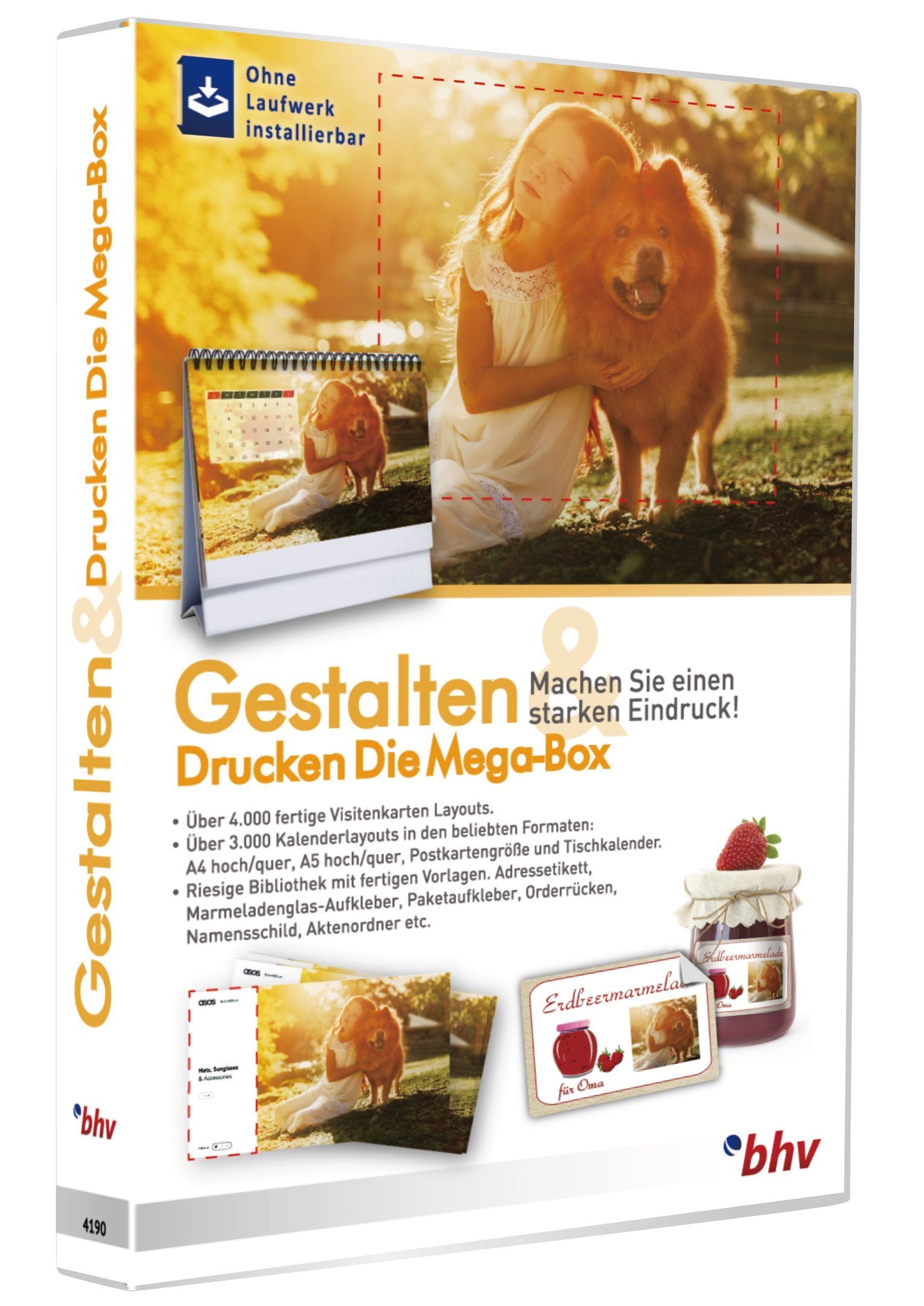 Gestalten & Drucken Die Mega-Box software