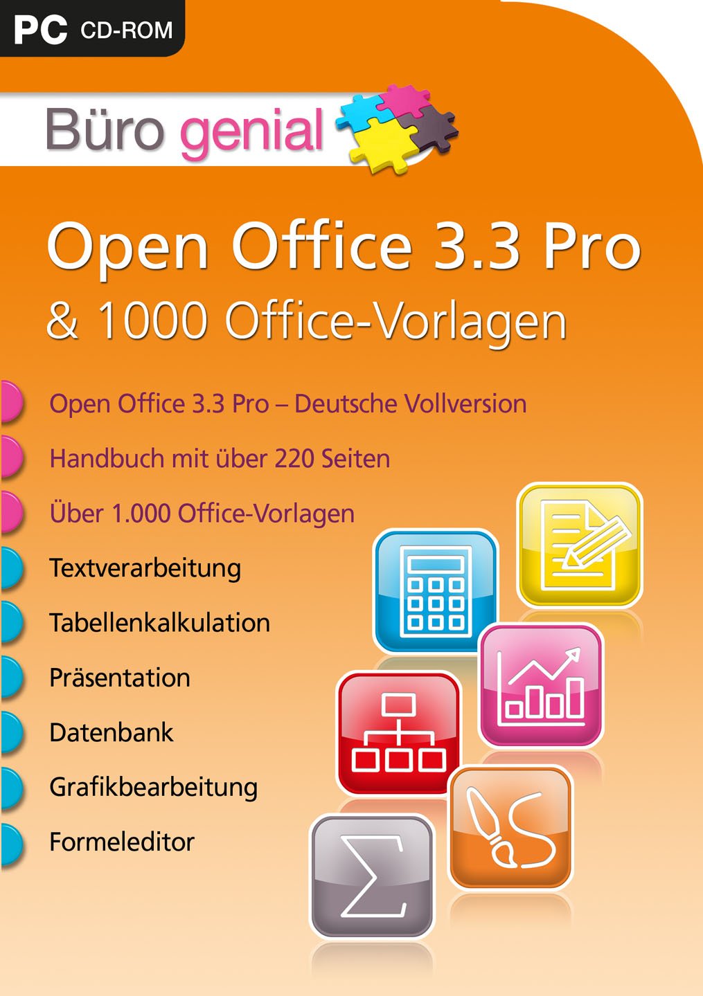 Büro genial Open Office 3.3 Pro & 1.000 Office Vorlagen Other software