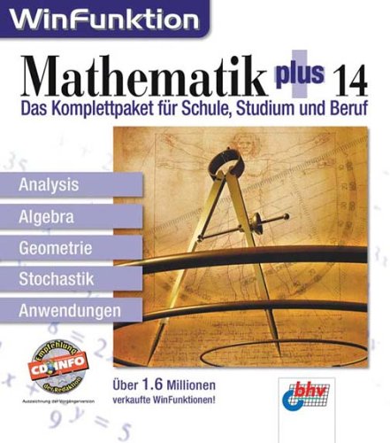Mathematik plus 14, 1 CD-ROM Das Komplettpaket für Schule, Studium und Beruf. Für Windows 98/Me/XP/NT 4.0. Analysis, Algebra, Geometrie, Stochastik, Anwendungen Hobbies & Leisure