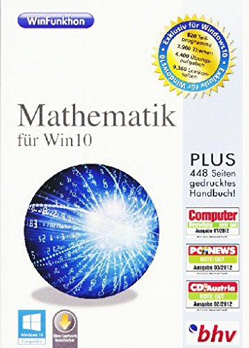 Product Image: WinFunktion Mathematik plus 23 für Win10. Windows 10, 8, 7 (32- oder 64 Bit), Vista, XP (SP2 oder höher)