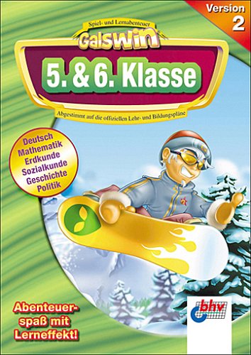 Galswin Version 2, CD-ROMs : 5. & 6. Klasse, 2 CD-ROMs Deutsch, Mathematik, Erdkunde, Sozialkunde, Geschichte, Politik. Für Windows 98/Me/XP. Abgestimmt auf d. offiziellen Lehr- u. Bildungspläne. Multilingual: Englisch, Deutsch, Spanisch, Französisch Hobbies & Leisure