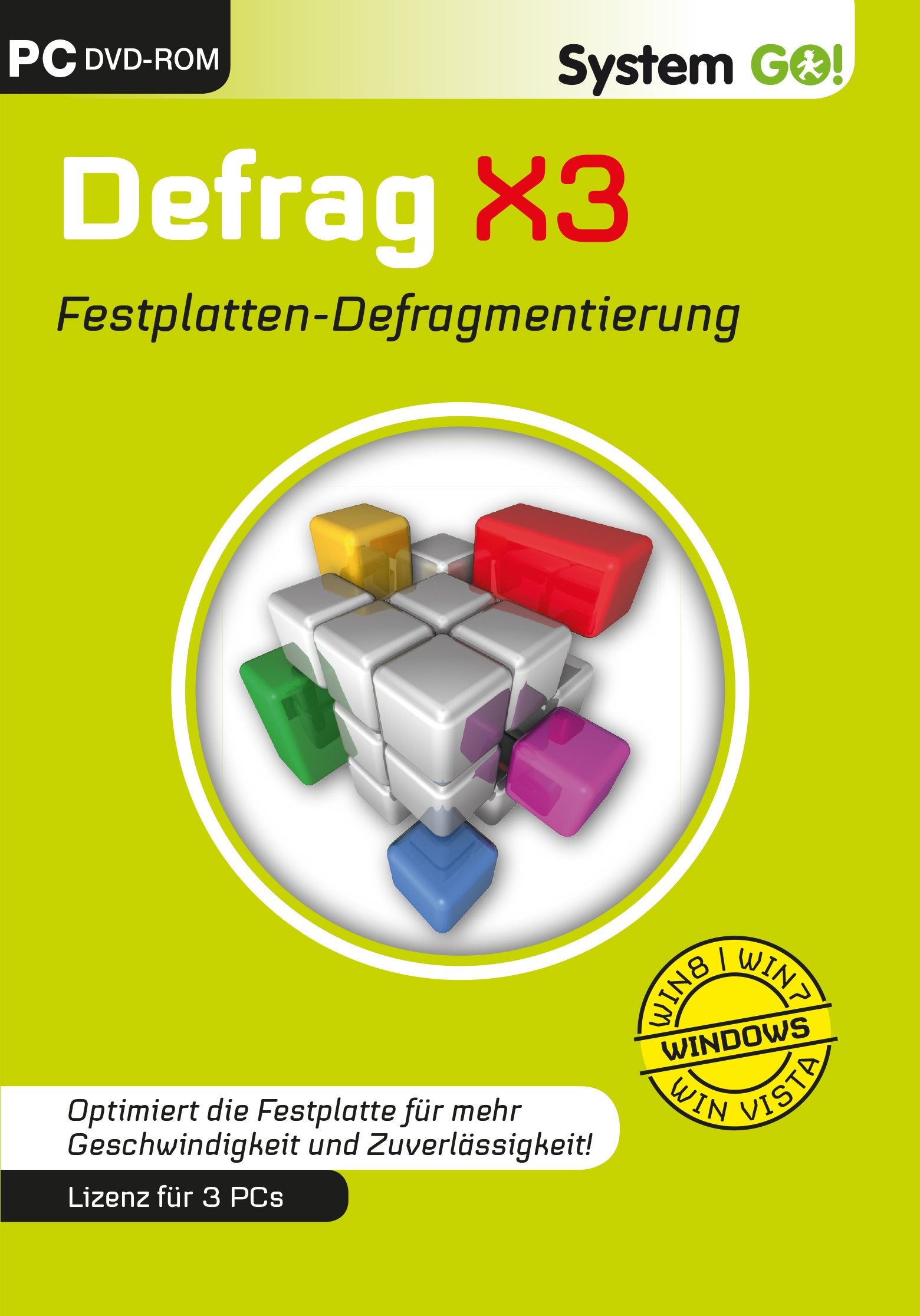 System Go! - Disk Defrag X3. Für Windows XP (32-Bit)/Vista/Windows 7/Windows 8 (jeweils 32- & 64-Bit) Other software