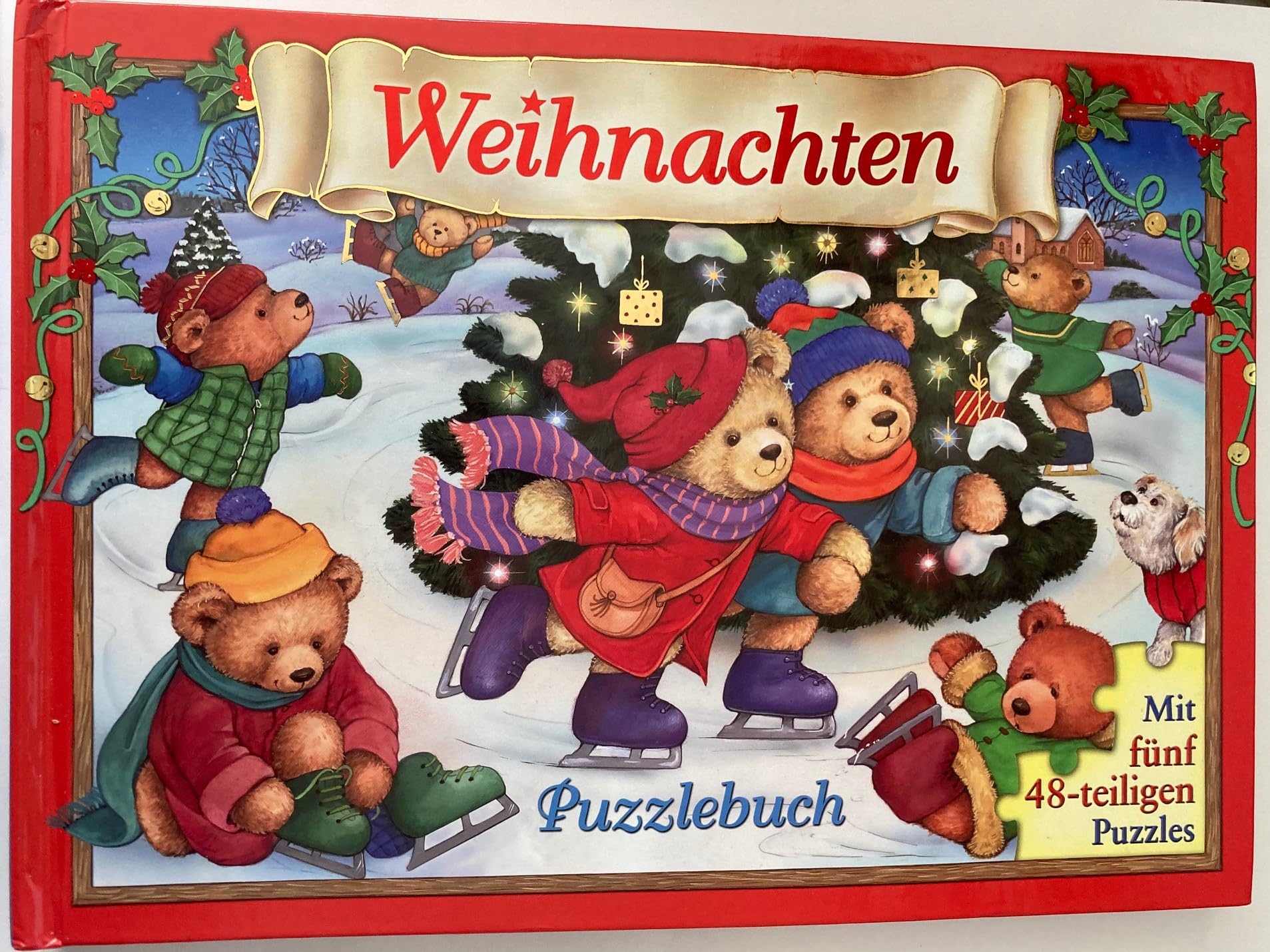 Weihnachten Puzzlebuch. Wir warten aufs Christkind! mit fünf 48-teiligen Puzzles Contemporary literature