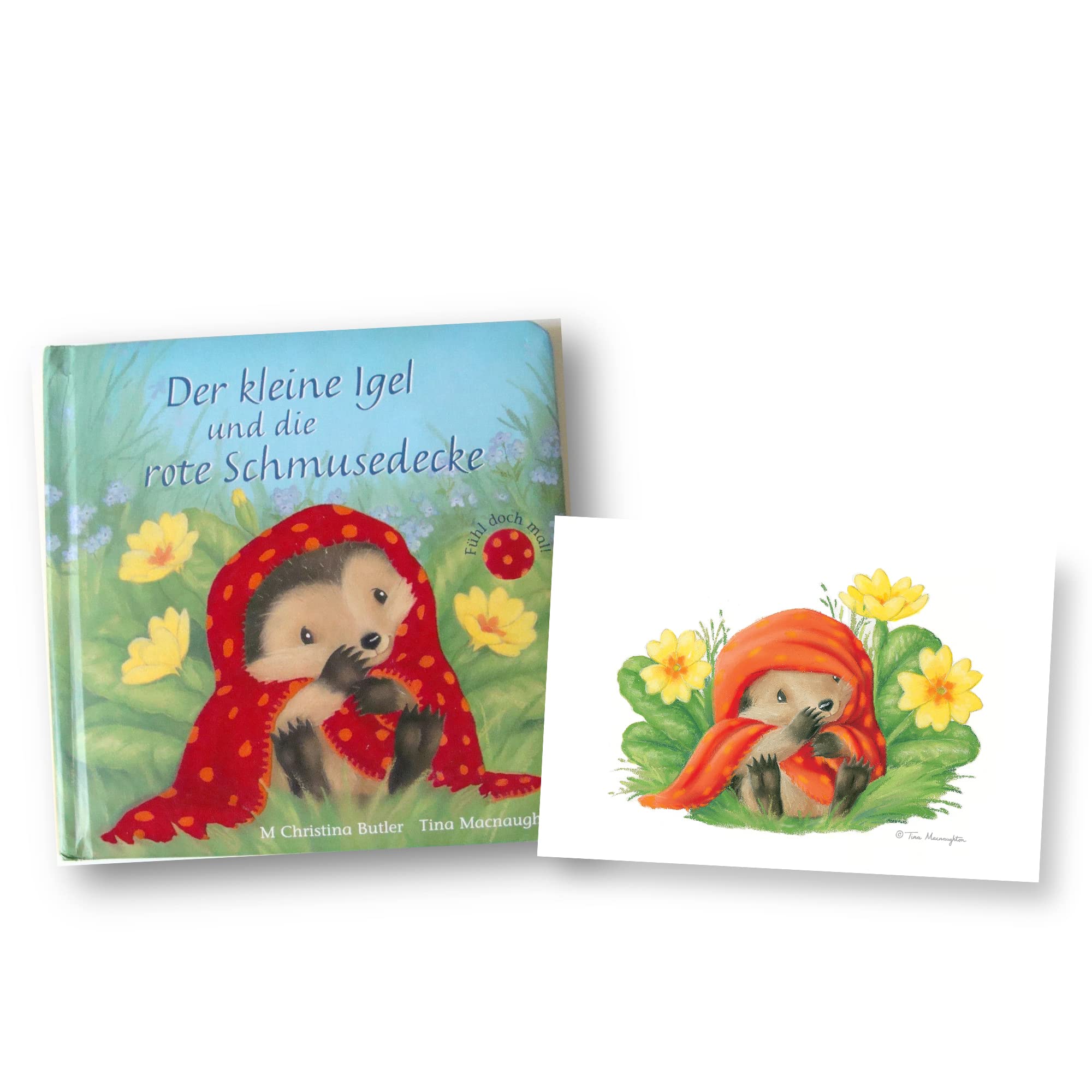 Der kleine Igel und die rote Schmusedecke mit Kleiner Igel und Mäuse, die nach Hause marschieren kunstdruck, Weihnachtsgeschenkset, Bilderbuch und Kunstdruck. Lifestyle