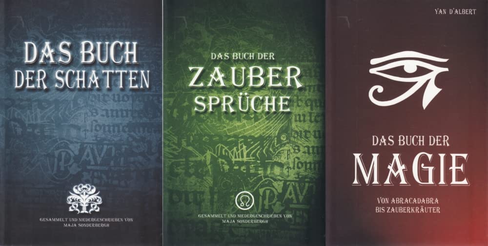 Das Buch der Schatten + Das Buch der Zaubersprüche + Das Buch der Magie Books