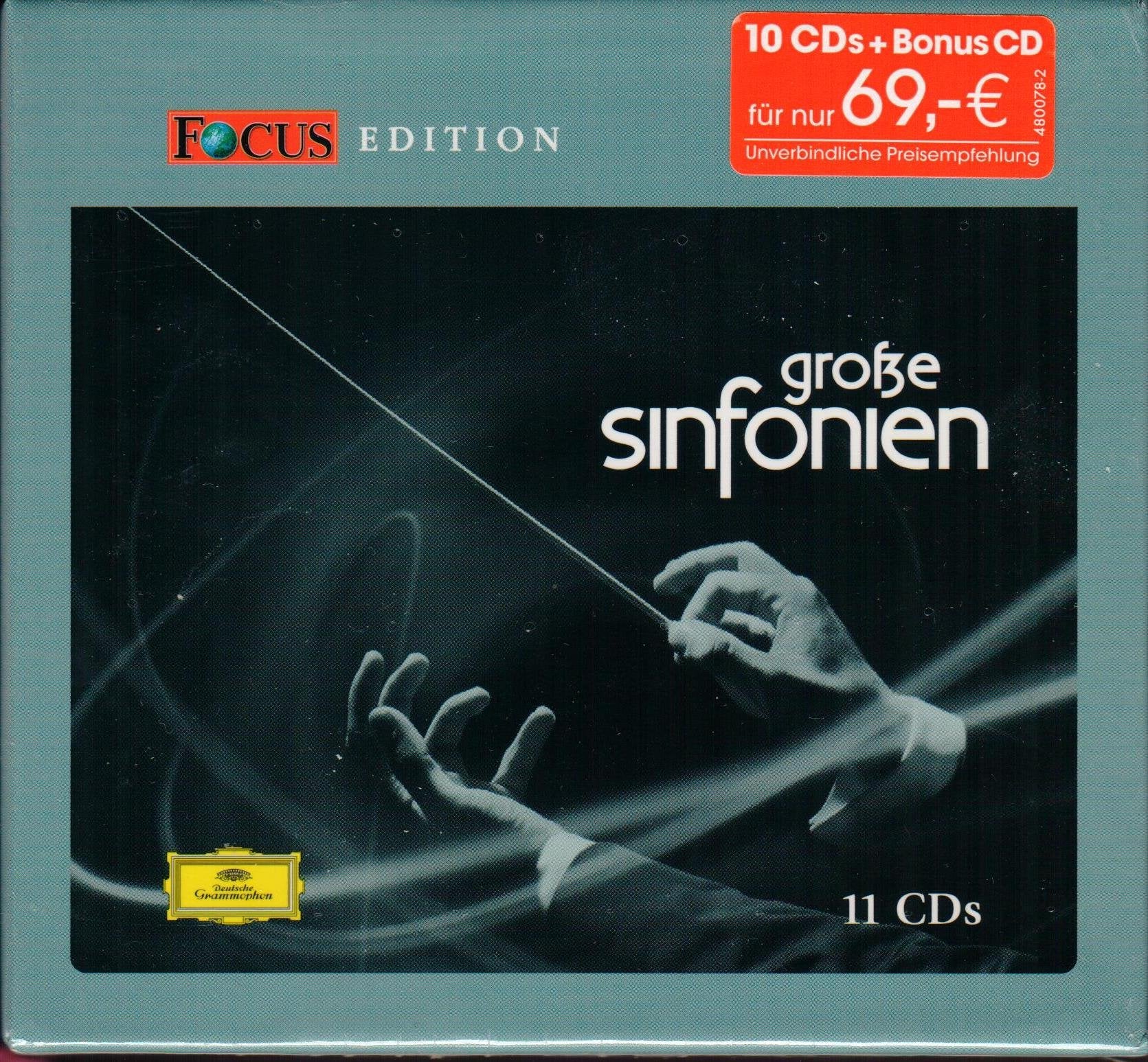 FOCUS-Edition, Große Sinfonien, 11 Audio-CDs: Von Beethoven, Brahms, Mozart, Schubert, Schumann, Mahler, Tschaikowsky, Dvorak und Brahms Arts & Music