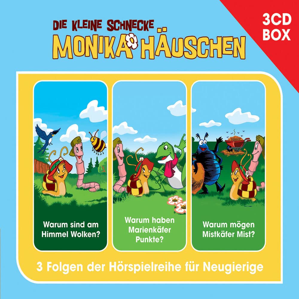 Die kleine Schnecke Monika Häuschen - 3-CD Hörspielbox Vol. 2: Warum sind am Himmel Wolken? / Warum haben Marienkäfer Punkte? / Warum mögen Mistkäfer Mist? (Hörspielboxen) Non-fiction