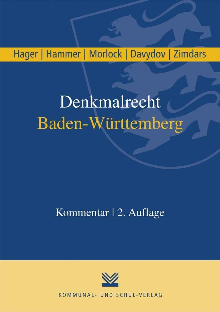 Denkmalrecht Baden-Württemberg: Kommentar Law