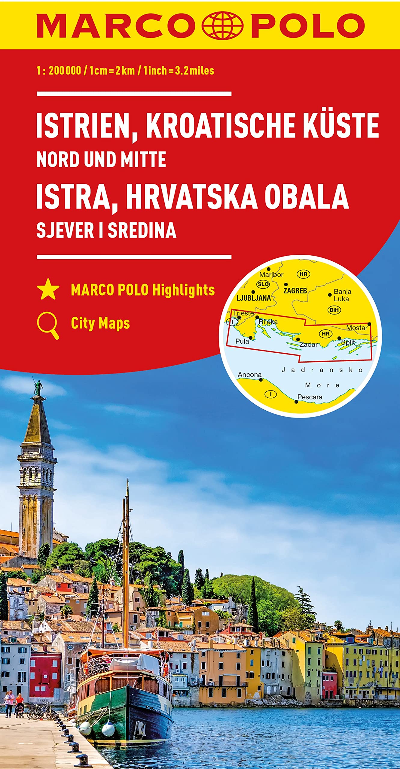 MARCO POLO Regionalkarte Kroatische Küste Nord und Mitte 1:200.000 book