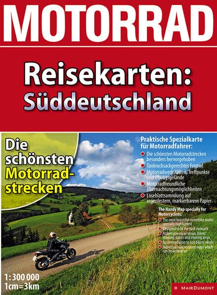 Motorrad-Reisekarte Süddeutschland 1:300.000: Die schönsten Motorradstrecken (Motorrad Reisekarten 1:300.000) Leisure, Home & Garden