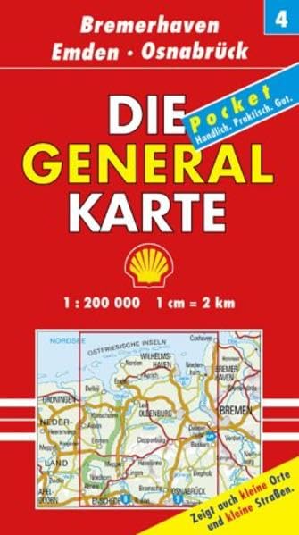 Die Generalkarte Deutschland Pocket. 1:200000: Die Generalkarten Deutschland Pocket, 20 Bl., Bl.4, Bremerhaven, Emden, Osnabrück Leisure, Home & Garden