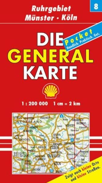 Die Generalkarte Deutschland Pocket. 1:200000: Die Generalkarten Deutschland Pocket, 20 Bl., Bl.8, Ruhrgebiet, Münster, Köln Leisure, Home & Garden