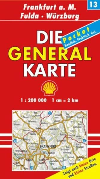 Die Generalkarte Deutschland Pocket. 1:200000: Die Generalkarten Deutschland Pocket, 20 Bl., Bl.13, Frankfurt a. M., Fulda, Würzburg Leisure, Home & Garden