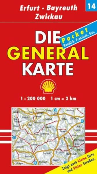 Die Generalkarte Deutschland Pocket. 1:200000: Die Generalkarten Deutschland Pocket, 20 Bl., Bl.14, Erfurt, Bayreuth, Zwickau Leisure, Home & Garden