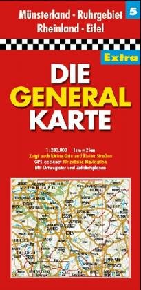 Die Generalkarten Deutschland Extra, 12 Bl., Bl.5, Nordrhein-Westfalen, Rheinland-Pfalz Nord Leisure, Home & Garden