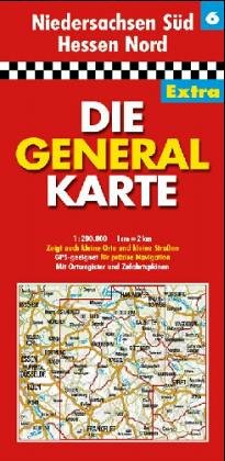 Die Generalkarten Deutschland Extra, 12 Bl., Bl.6, Niedersachsen Süd, Hessen Nord Leisure, Home & Garden