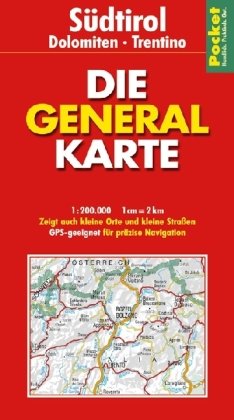 Die Generalkarte Pocket Südtirol, Dolomiten, Trentino 1:200 000 Leisure, Home & Garden