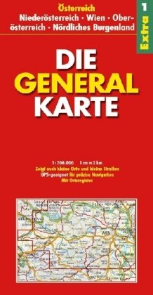 Die Generalkarte Extra Niederösterreich, Wien, Oberösterreich, Nördliches Burgenland 1:200 000 Leisure, Home & Garden