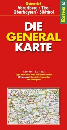 Die Generalkarte Extra Vorarlberg, Tirol, Oberbayern, Südtirol 1:200 000 Leisure, Home & Garden