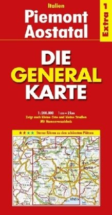 Die Generalkarte Italien Extra 1 Piemont - Aostatal 1:200.000 Leisure, Home & Garden