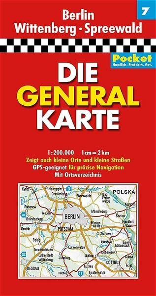 Die Generalkarte Pocket Berlin, Wittenberg, Spreewald 1:200 000 Leisure, Home & Garden