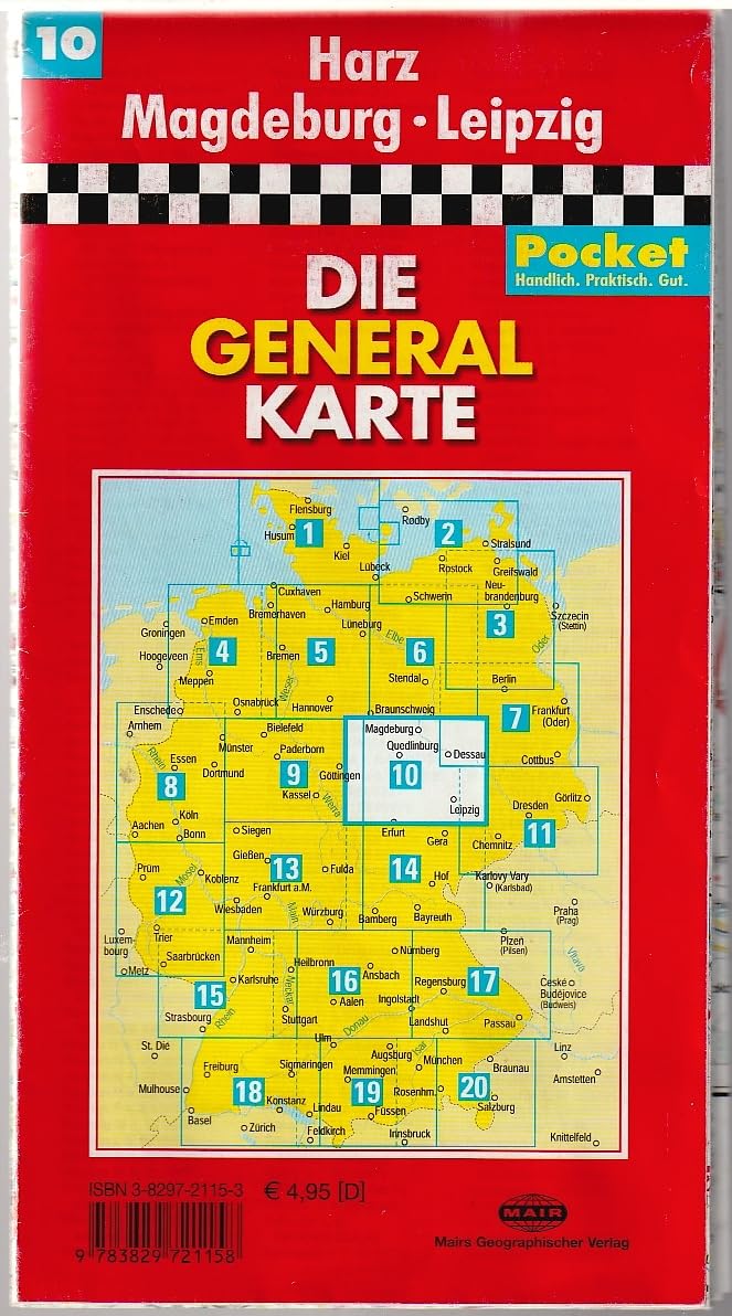 Die Generalkarte Pocket Harz, Magdeburg, Leipzig 1:200 000 Leisure, Home & Garden