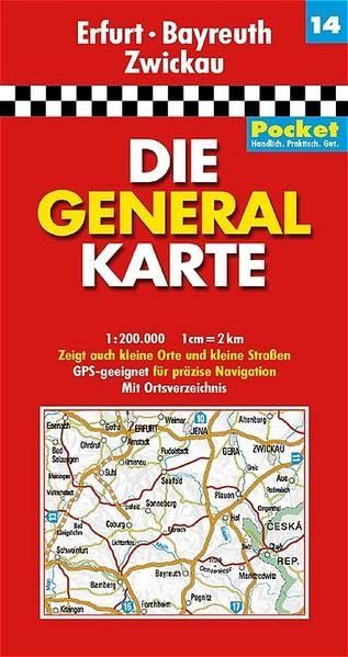 Die Generalkarte Pocket Erfurt, Bayreuth, Zwickau 1:200 000 Leisure, Home & Garden