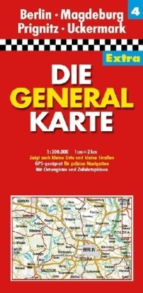 Die Generalkarte Extra Berlin, Magdeburg, Prignitz, Uckermark 1:200 000 Leisure, Home & Garden