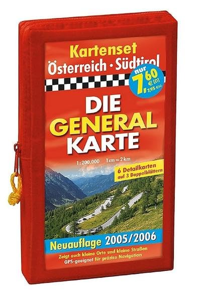Die Generalkarte Österreich Pocket 1:200 000 in Kartentasche, Alle 6 Blätter der Generalkarte auf 3 Doppelblättern Leisure, Home & Garden