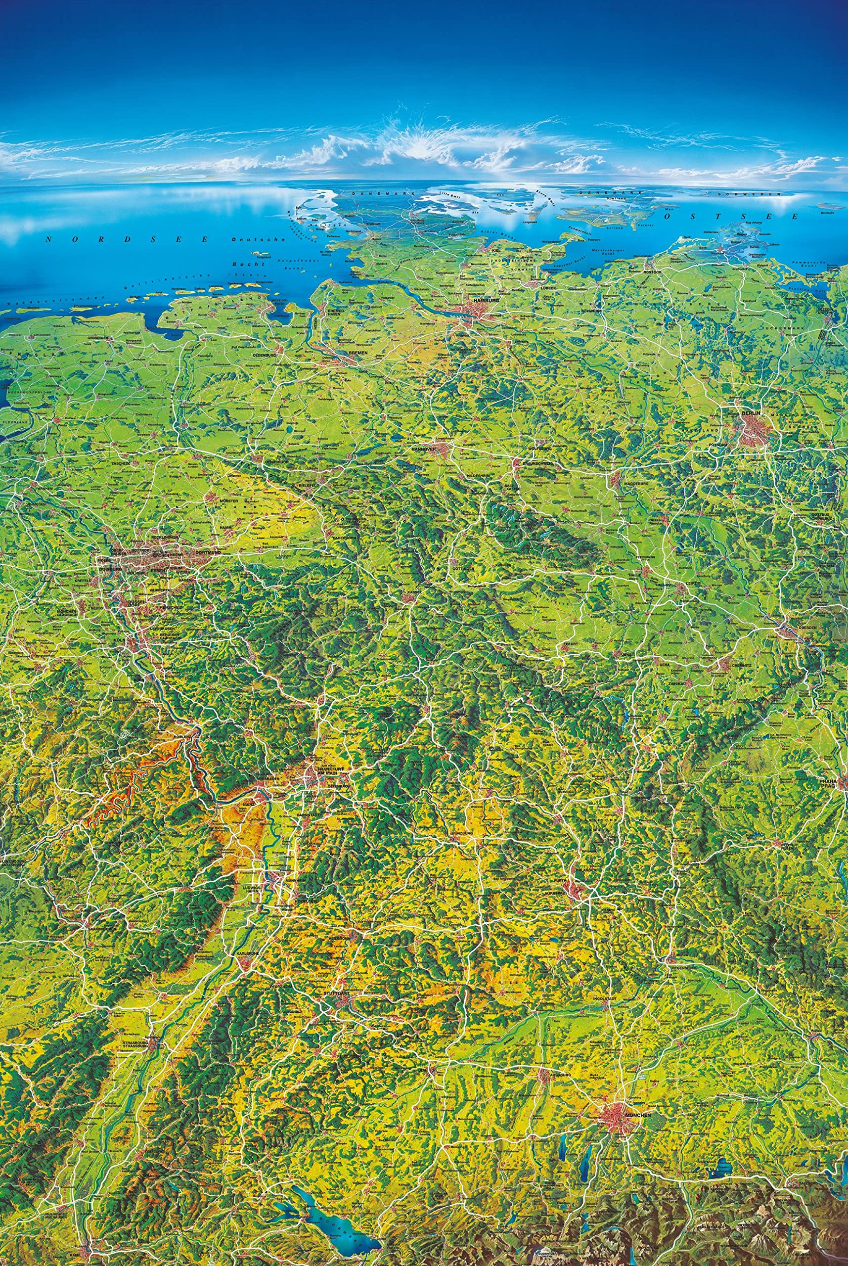 Marco Polo Das Große Deutschland Panorama (Format 100 x 150 cm), plano in Hülse (MAIRDUMONT Panoramen) Leisure, Home & Garden
