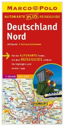 Marco Polo Autokarte plus Reiseguide Deutschland Nord 1:500 000: 150 Highlights u. Insider-Tipps Leisure, Home & Garden