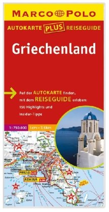 Marco Polo Autokarte plus Reiseguide Griechenland 1:750 000: 150 Highlights u. Insider-Tipps Leisure, Home & Garden