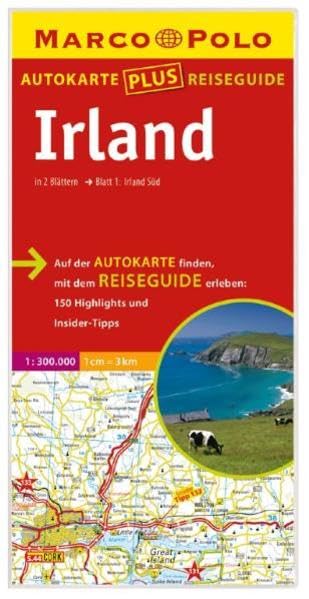 Marco Polo Autokarte plus Reiseguide Irland 1:300 000: Irland Süd; Irland Nord, Nordirland. 150 Highlights u. Insider-Tipps Leisure, Home & Garden
