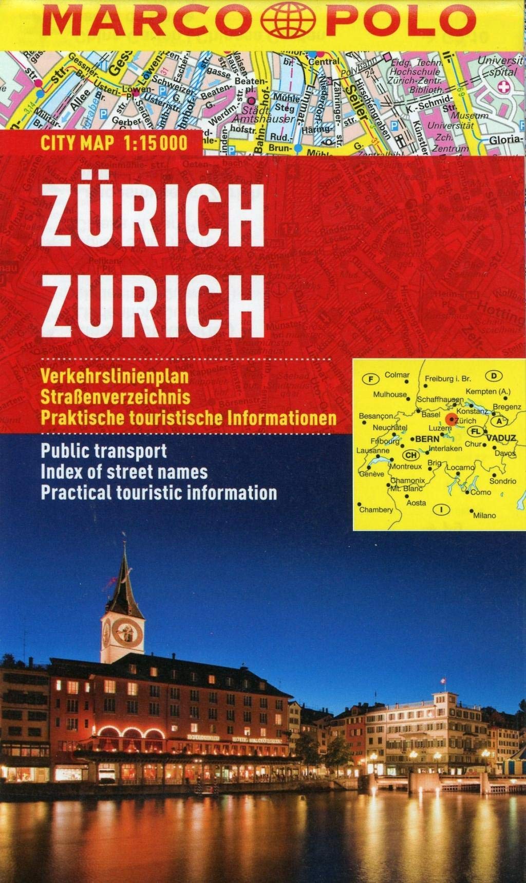 MARCO POLO Cityplan Zürich 1:15 000: Verkehrslinienplan, Straßenverzeichnis, Praktische touristische Informationen (MARCO POLO Citypläne) Leisure, Home & Garden