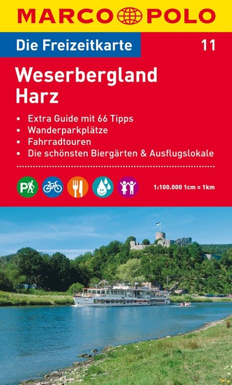 MARCO POLO Freizeitkarte Weserbergland, Harz 1:100.000: Wanderparkplätze, Fahrradtouren, Die schönsten Biergärten & Ausflugslokale Leisure, Home & Garden