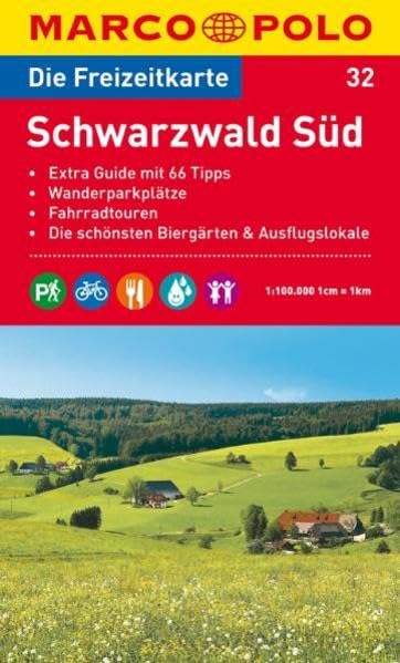 MARCO POLO Freizeitkarte Schwarzwald Süd 1:100.000: Wanderparkplätze, Fahrradtouren, Die schönsten Biergärten & Ausflugslokale Leisure, Home & Garden